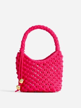 NEW Madewell The Mini Carmen Bag Braided Rope 
Pouchette in Watermelon